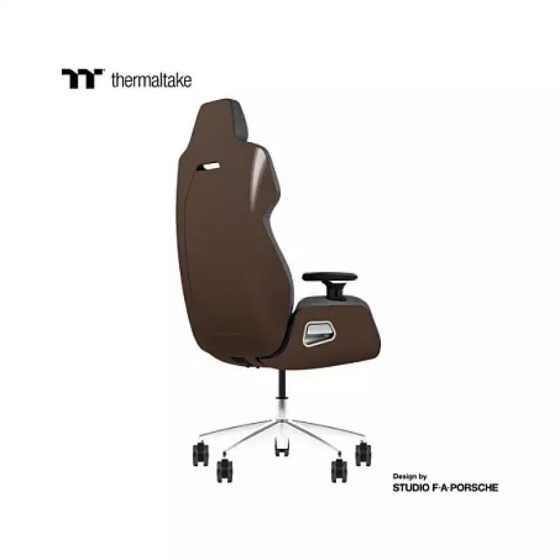 Cadeira gaming Thermaltake ARGENT E700 Mocha Mousse & Slate Gray em pele genuína