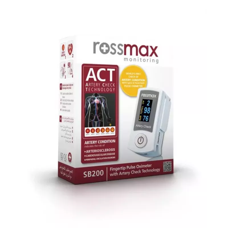 Oxímetro de pulso de dedo Rossmax SB200 com tecnologia Artery Check