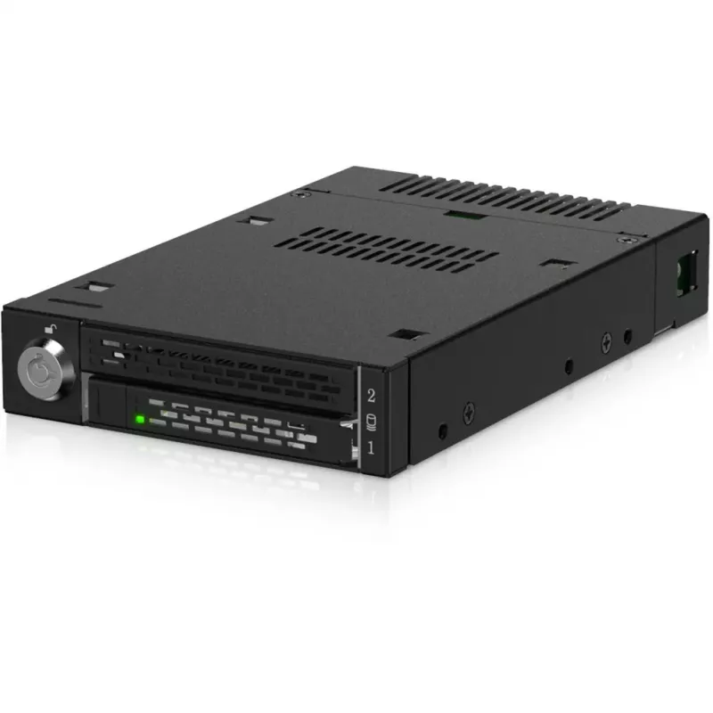 Rack móvel para SSD M.2 PCIe NVMe ICY DOCK ToughArmor MB833MK-B V2 em metal maciço