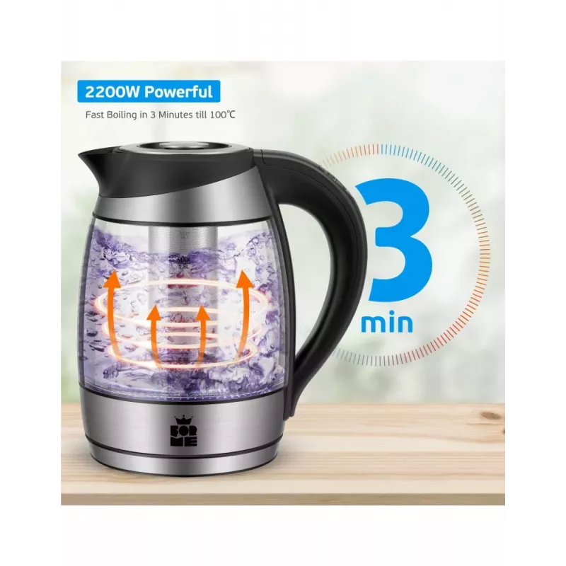 Chaleira sem fios ForMe FKG-488 1,8 L prateado/preto