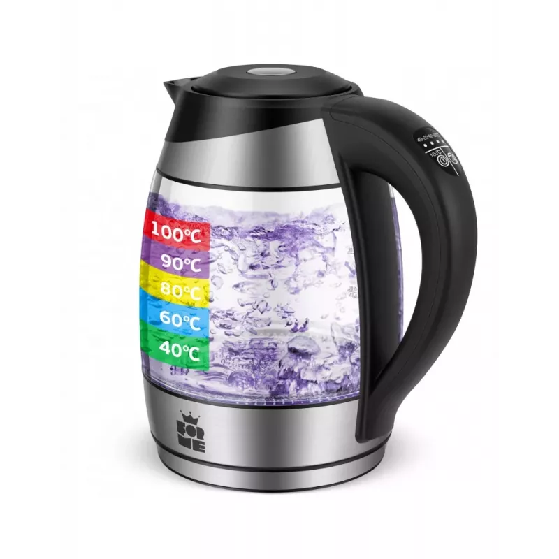 Chaleira sem fios ForMe FKG-458 1,8 L aço inoxidável / preto