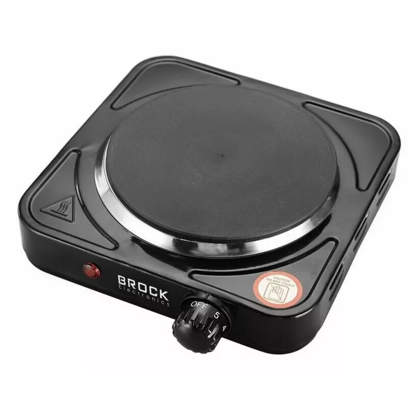 Brock EP 100 BK placa elétrica individual, 1500 W, preto