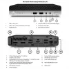 PC de secretária HP ProDesk 400 G4 SFF recondicionado - Intel Core i3-8100T, 8GB RAM, 128GB SSD, Intel UHD Graphics 630, Windows 11 Pro
