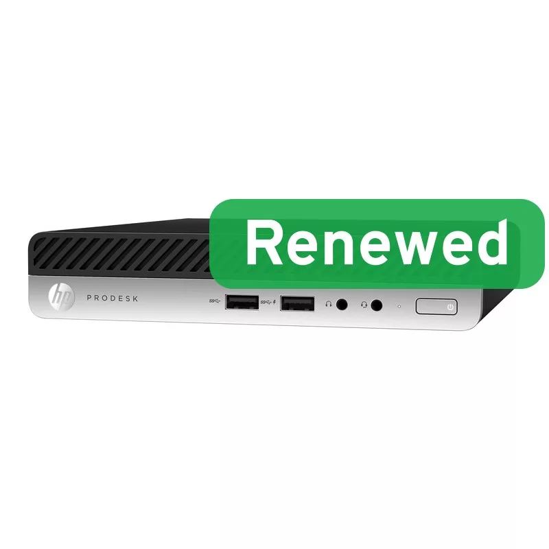 PC de secretária HP ProDesk 400 G4 SFF recondicionado - Intel Core i3-8100T, 8GB RAM, 128GB SSD, Intel UHD Graphics 630, Windows 11 Pro