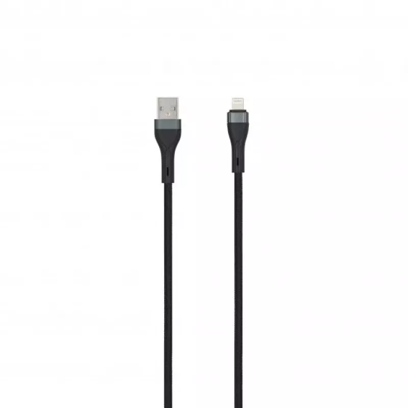 SEEK TOTI USB-A para Lightning cabo entrançado 2m 2A (Non-MFI) preto