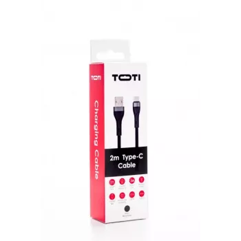SEEK TOTI USB-A para USB-C cabo entrançado 2m 3A preto