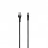 SEEK TOTI cabo USB-A para USB-C entrançado 2m 3A preto