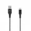 SEEK TOTI USB-A para USB-C cabo entrançado 2m 2A, preto/Space Grey