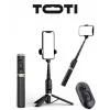 SEEK TOTI Pau de selfie com design oculto e tripé estável Q12, preto