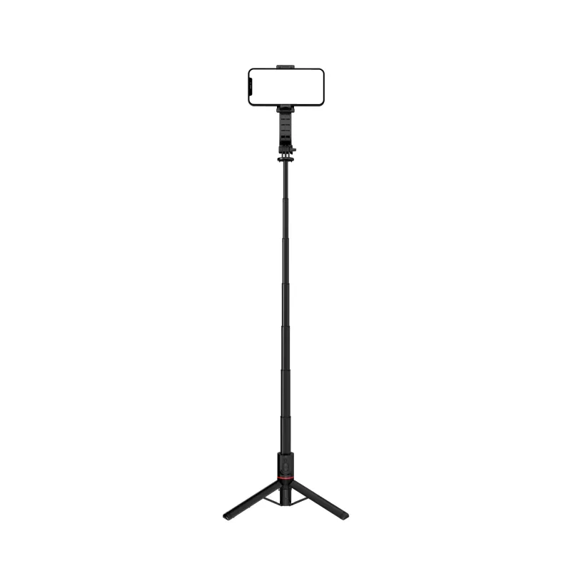 SEEK TOTI Pau de selfie com suporte de tripé leve L12-B, preto