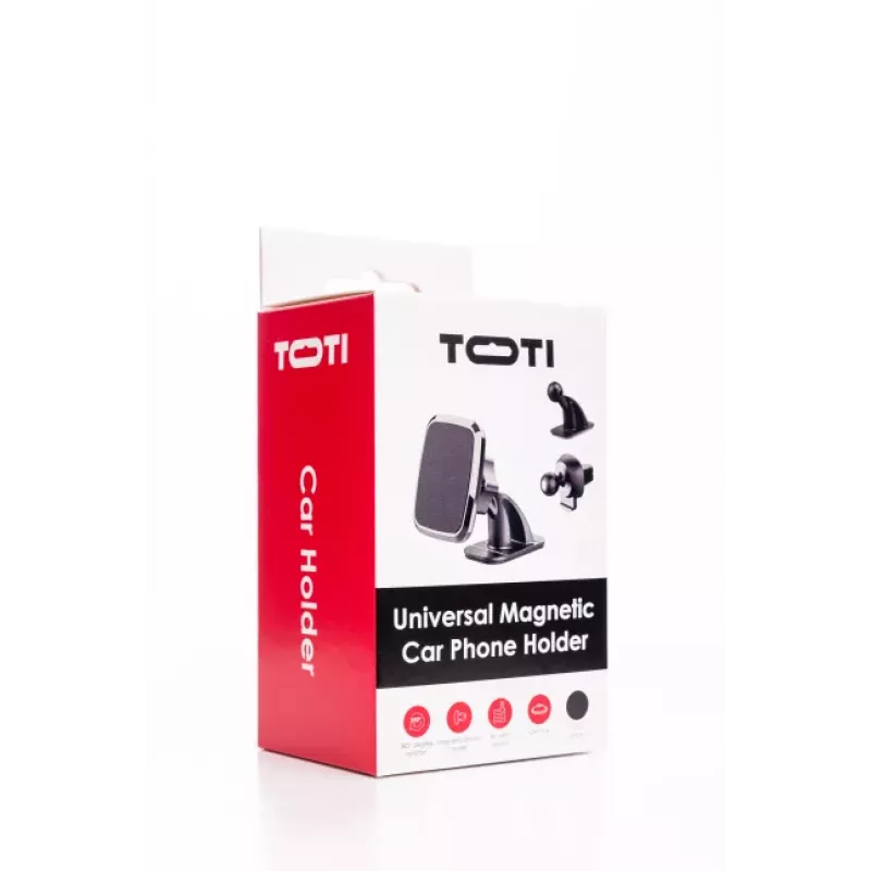 SEEK TOTI Suporte magnético quadrado para automóvel com montagem adesiva 3M, preto