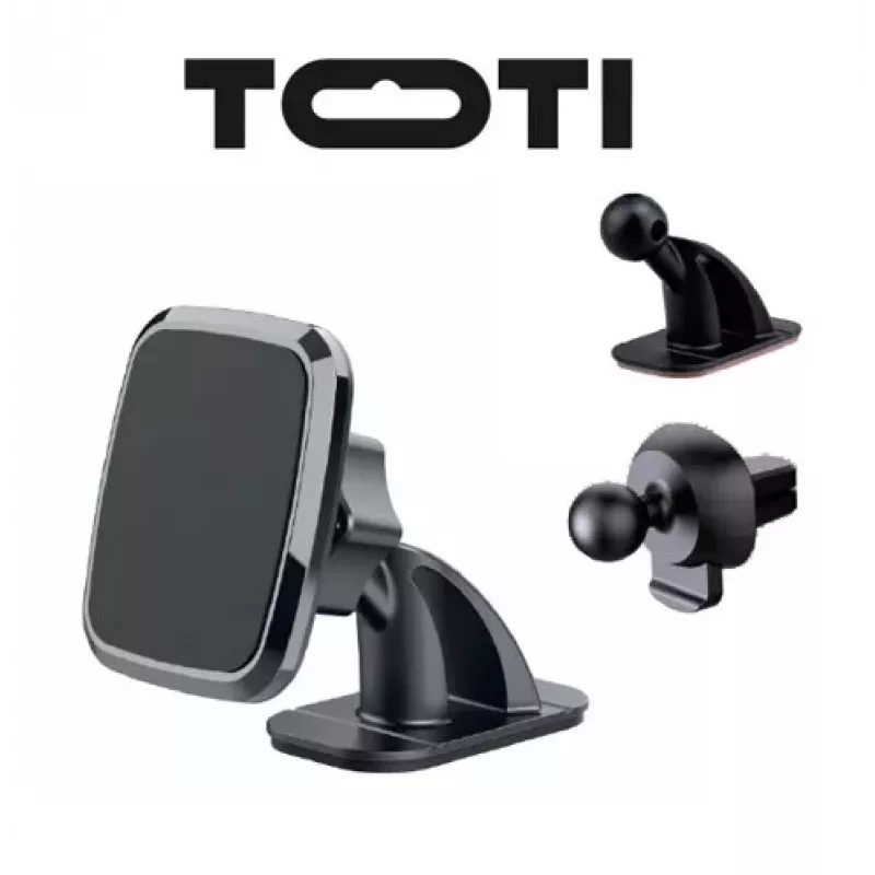 SEEK TOTI Suporte magnético quadrado para automóvel com montagem adesiva 3M, preto