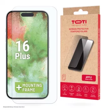 TOTI Película de vidro temperado 2D Full Cover para iPhone 16 Plus/15 Plus Transparente