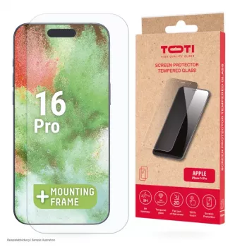 TOTI Película de vidro temperado 2D Full Cover para iPhone 16 Pro Transparente