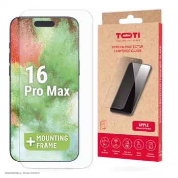 TOTI Película de vidro temperado 2D Full Cover para iPhone 16 Pro Max Transparente