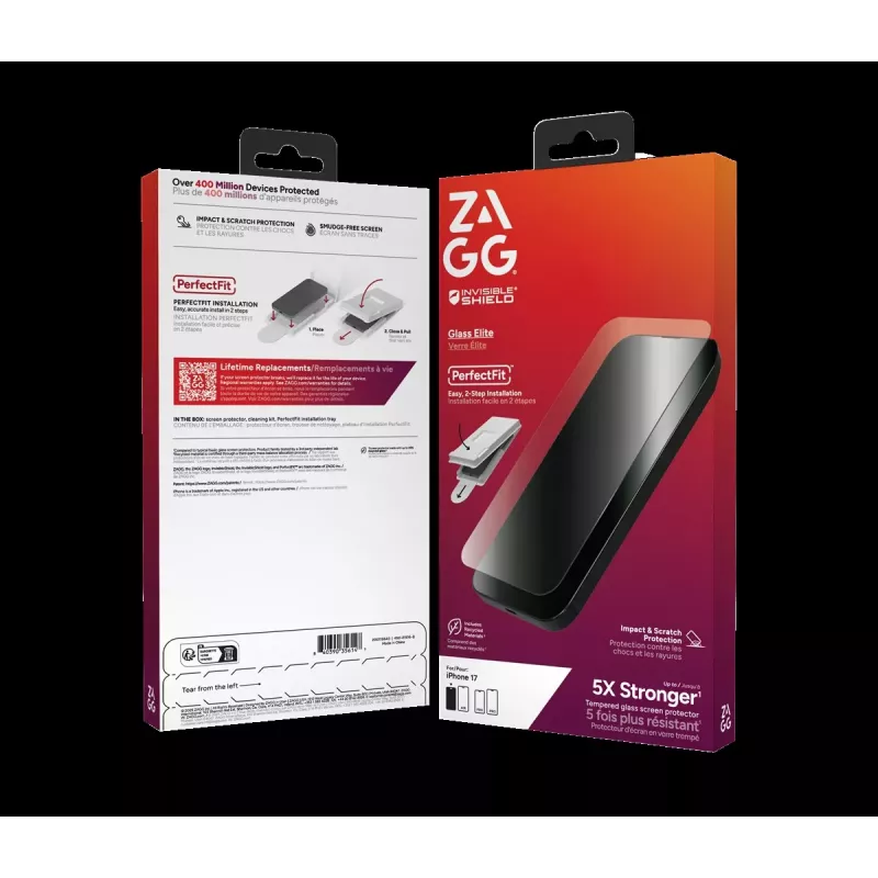 Pacote de proteção ZAGG para iPhone 17: capa com MagSafe e proteção de ecrã