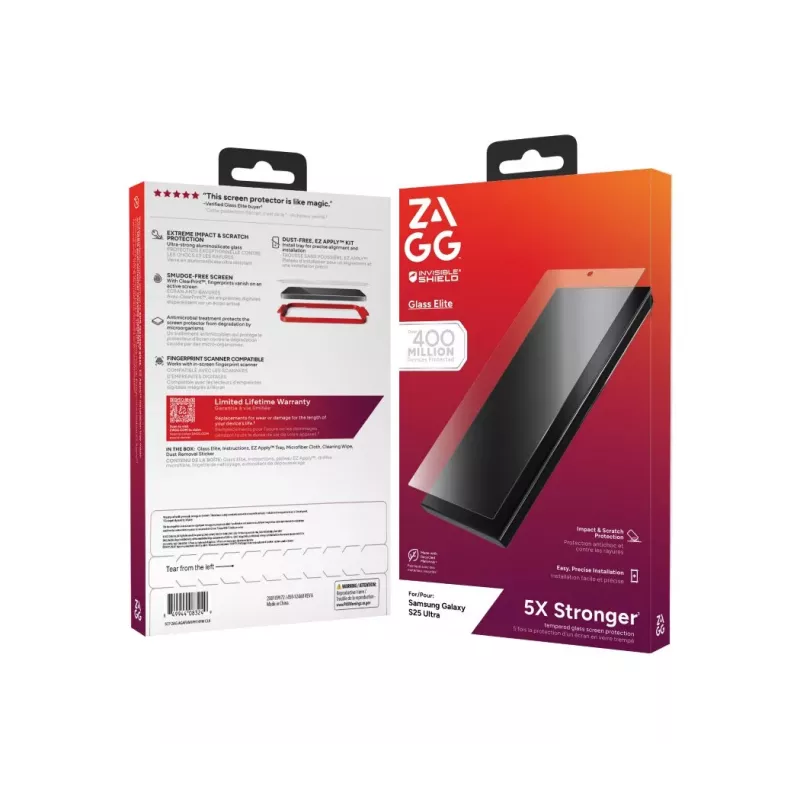 Pacote de proteção ZAGG para Samsung Galaxy S25 Ultra: capa com MagSafe e película de proteção de ecrã