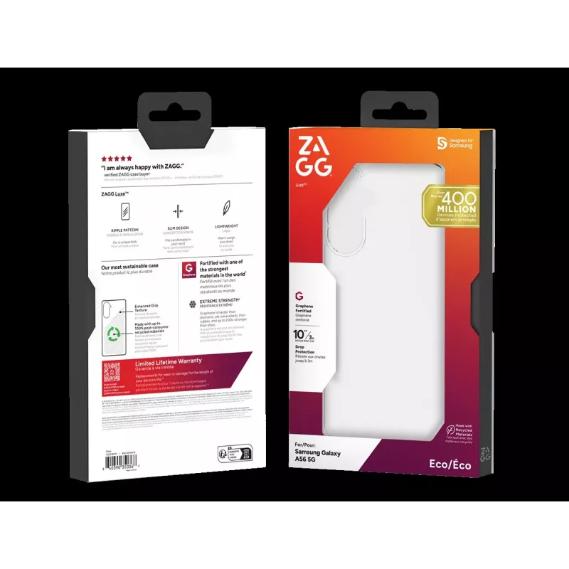 Pacote de proteção ZAGG para Samsung Galaxy A56: capa e proteção de ecrã