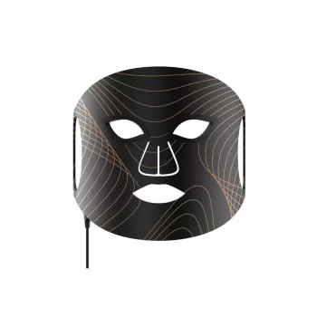 Lunni Máscara Facial LED de Silicone com 7 Cores e Luz Infravermelha Próxima Preta