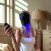 Lunni Máscara Facial LED de Silicone com 7 Cores e Luz Infravermelha Próxima Preta
