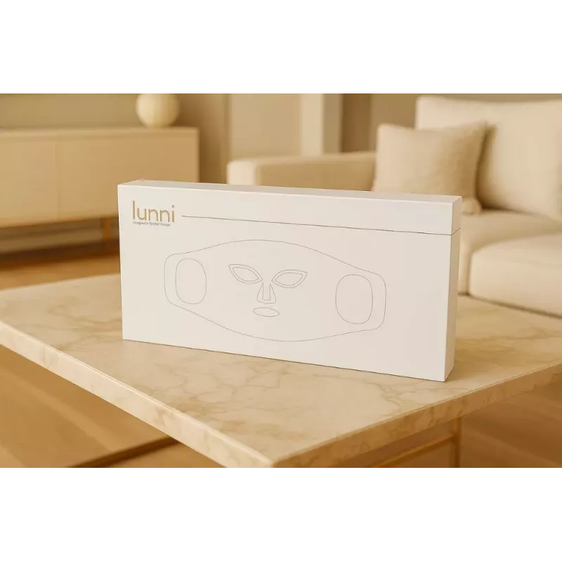 Lunni Máscara Facial LED de Silicone com 7 Cores e Luz Infravermelha Próxima Branca