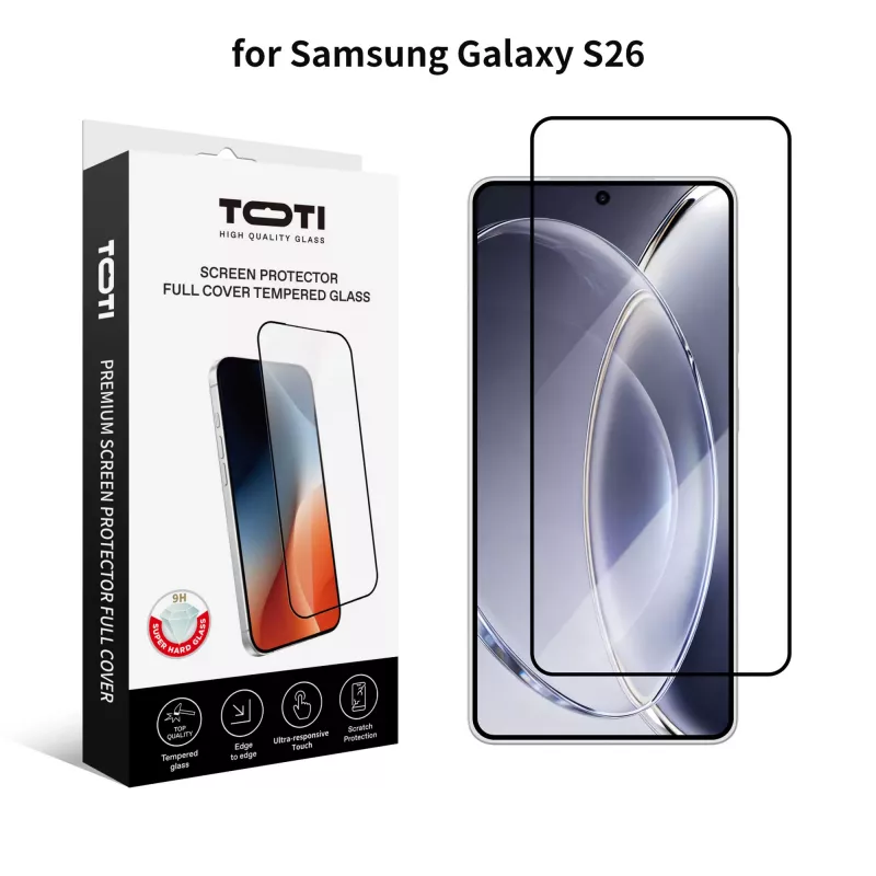TOTI PREMIUM Película de Vidro Temperado 2.5D Full Cover para Samsung Galaxy S26