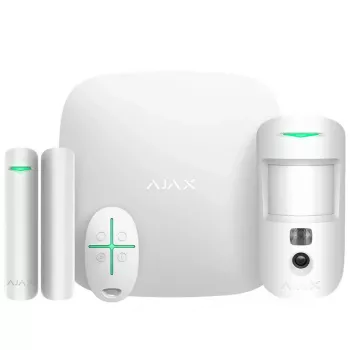 Kit de início de segurança de alarme AJAX CAM/branco 38172