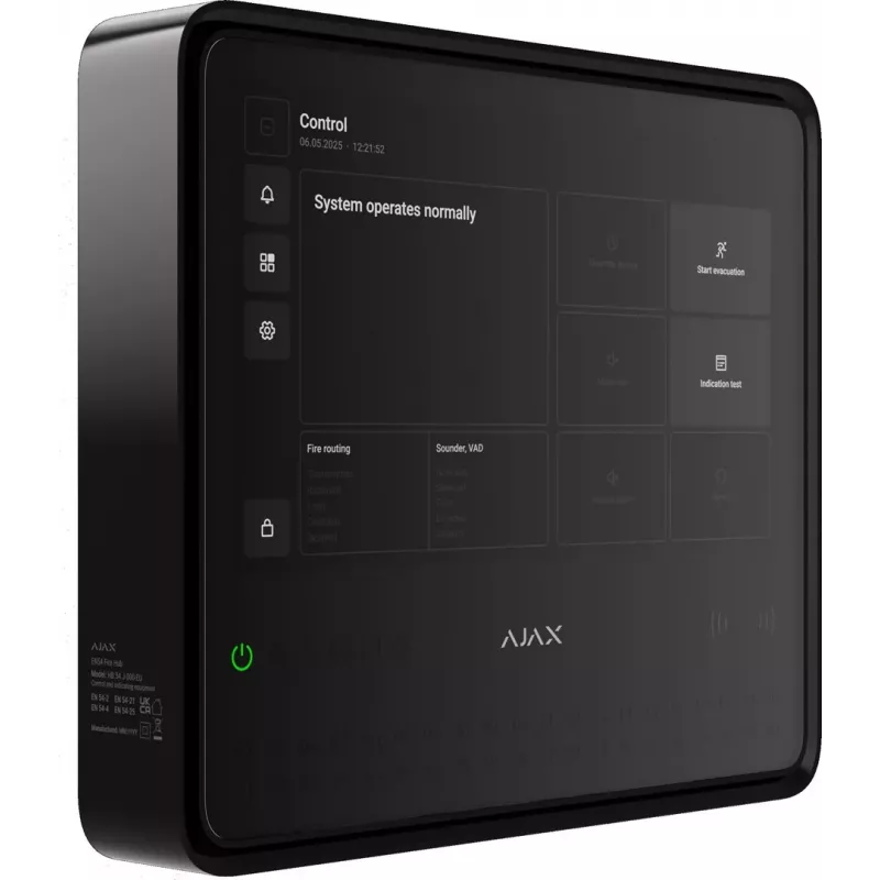 AJAX EN54 Fire Hub Jeweller - preto