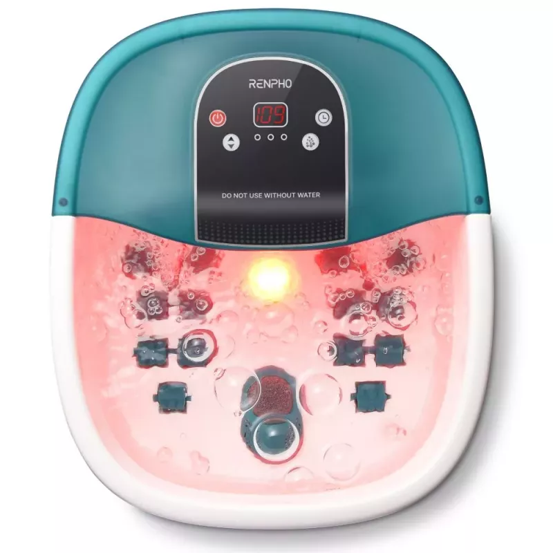Massajador de pés com banho RENPHO X002 com calor, bolhas, vibração e terapia de luz vermelha