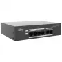 Switch PoE LANG NSW2100-6GT-POE-IN 6 portas PoE+ com 4 portas 10/100Mbps PoE, 1 uplink Gigabit, 1 SFP, orçamento 60W, não gerido, montagem em secretária/parede