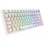 Sharkoon SGK55W SKILLER teclado gaming sem fios, layout 75%, teclas PBT, branco