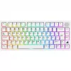 Sharkoon SGK55W SKILLER teclado gaming sem fios, layout 75%, teclas PBT, branco