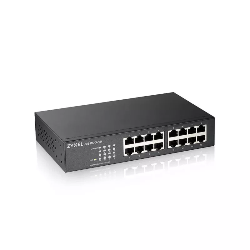 Switch ZyXEL GS1100-16 16 portas Gigabit não gerido V4