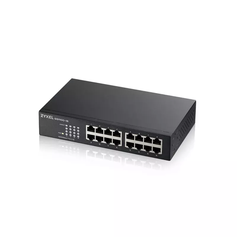Switch ZyXEL GS1100-16 16 portas Gigabit não gerido V4