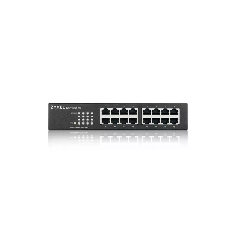 Switch ZyXEL GS1100-16 16 portas Gigabit não gerido V4