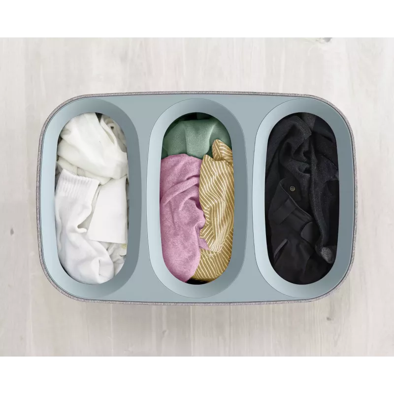 Joseph Joseph Tota Trio 90L cesto da roupa cinzento para separar a roupa