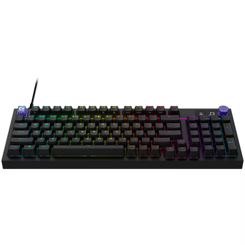Teclado gaming Logitech G316 X 98, layout húngaro, preto, com fios, Lightsync RGB