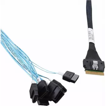 Cabo SAS interno Microchip Adaptec - 1x8 Slim SAS (SFF-8654) para 8x SATA - 0,8 m