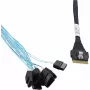 Cabo SAS interno Microchip Adaptec - 1x8 Slim SAS (SFF-8654) para 8x SATA - 0,8 m