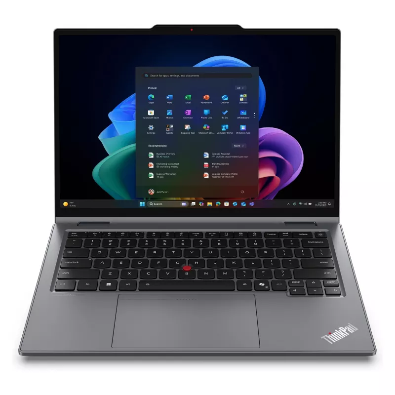 Lenovo ThinkPad X1 2-in-1 Gen 11 Aura Edition Copilot+ PC 21V9005UGE portátil 2-em-1, 14 polegadas 2.8K OLED Touch 120Hz, Intel Core Ultra 7 355, 32GB LPDDR5x, 1TB SSD, Windows 11 Pro, teclado alemão