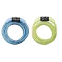 Cadeado de cabo espiral Master Lock 8143EURDPROCOL com código numérico predefinido - 1,2 m de comprimento, 8 mm de diâmetro, várias cores (azul/verde)