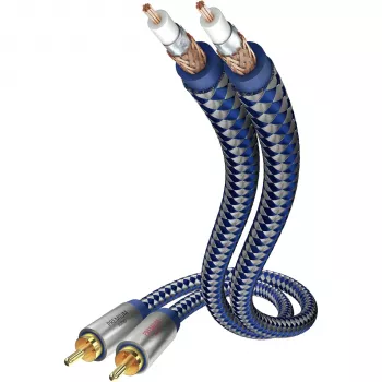 Cabo de áudio in-akustik Premium RCA para RCA, 5,0 m