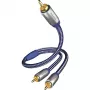 Cabo de subwoofer in-akustik Premium Y - 2x RCA macho para 1x RCA macho, 3,0 m, preto