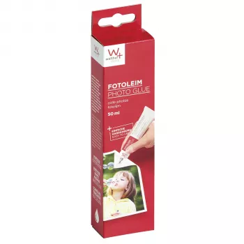 Cola para fotografias WALTHER FK050T tubo 50 ml - sem ácido, adesivo de dispersão sem solventes para fotografias, papel, cartão, impressões artísticas