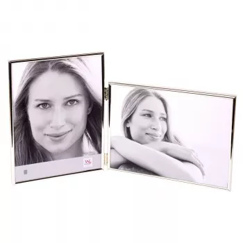 Moldura dupla WALTHER Chloe Silver 2x10x15 cm 1x vertical 1x horizontal WD115S
