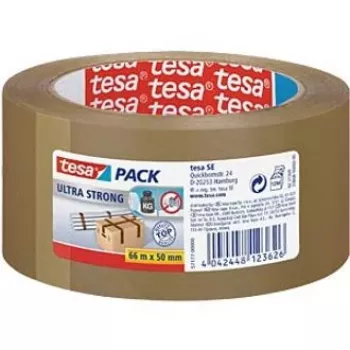 Fita adesiva de embalagem Tesa Ultra Strong 66 m x 50 mm castanha PVC