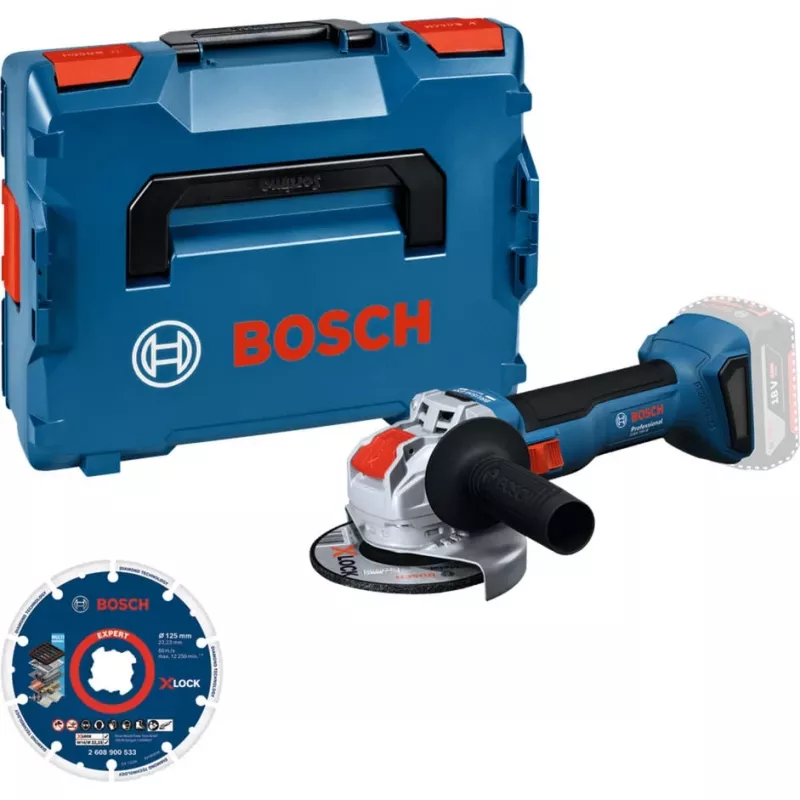 Rebarbadora angular a bateria Bosch GWX 18V-8 18V 125 mm com disco de corte diamantado (retalho)