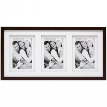 DEKNUDT S65KQ3 3x10x15 Wood Gallery Brown moldura múltipla com passe-partout