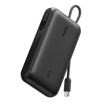 Belkin BoostCharge 10K PD45W Power Bank com ecrã com cabo USB-C, 10000mAh, Preto