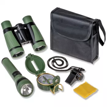 Carson AdventurePak HU-401 Binóculos 5x30 com bússola, lanterna e apito
